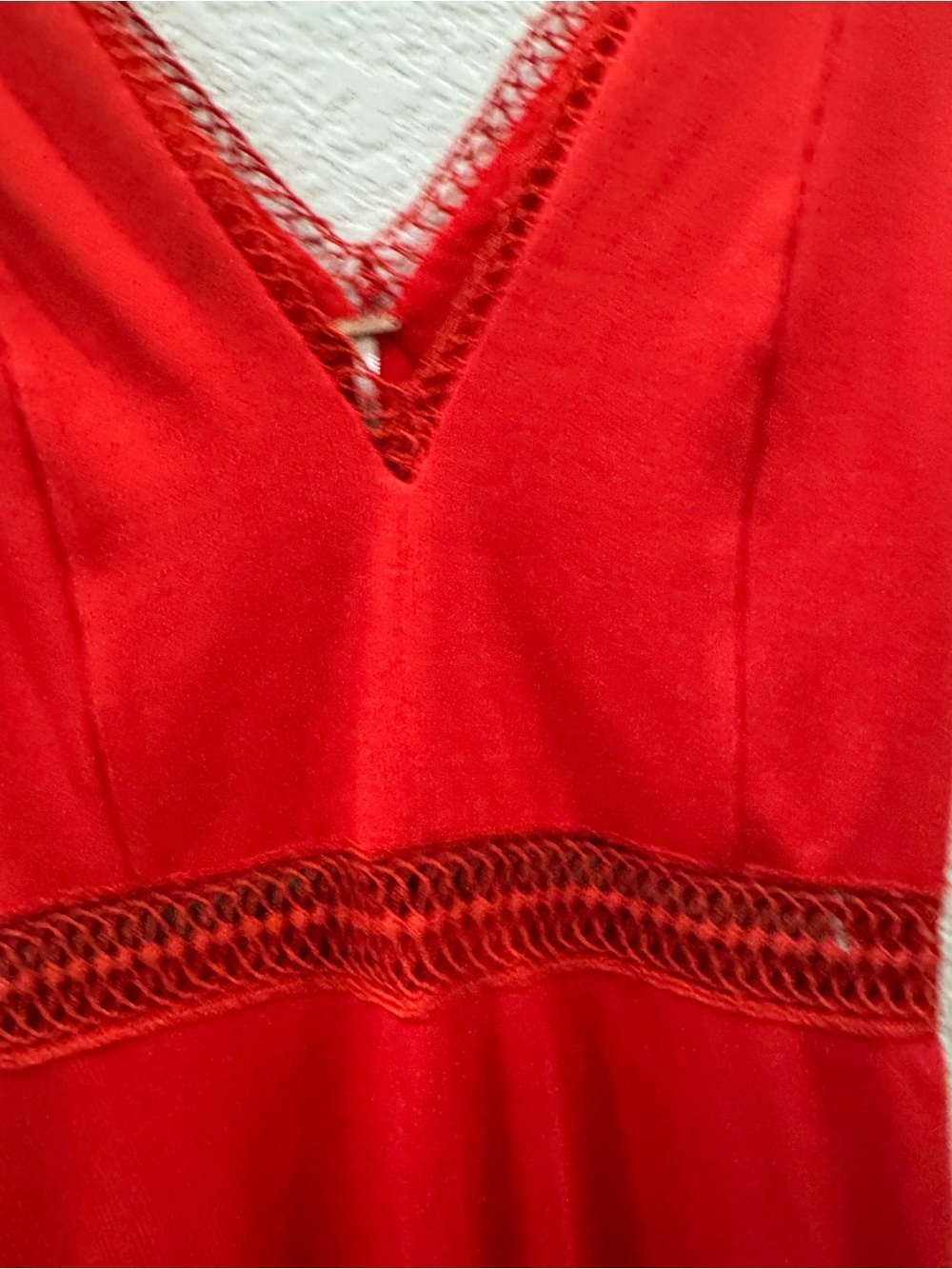 Free People King of My Heart Red Mini Dress Stretchy Ribbed - Picture 7 of 7